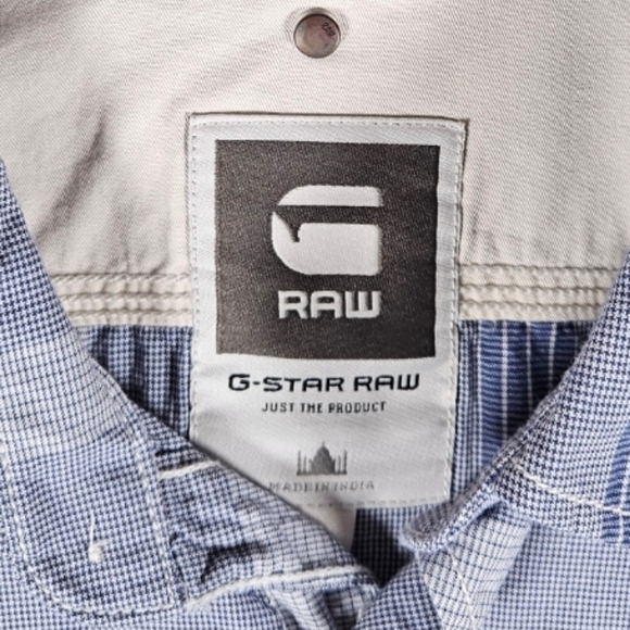 G-Star Raw Originals Plaid Button Down Dress Shirt / Mens Size Large - Picture 10 of 13
